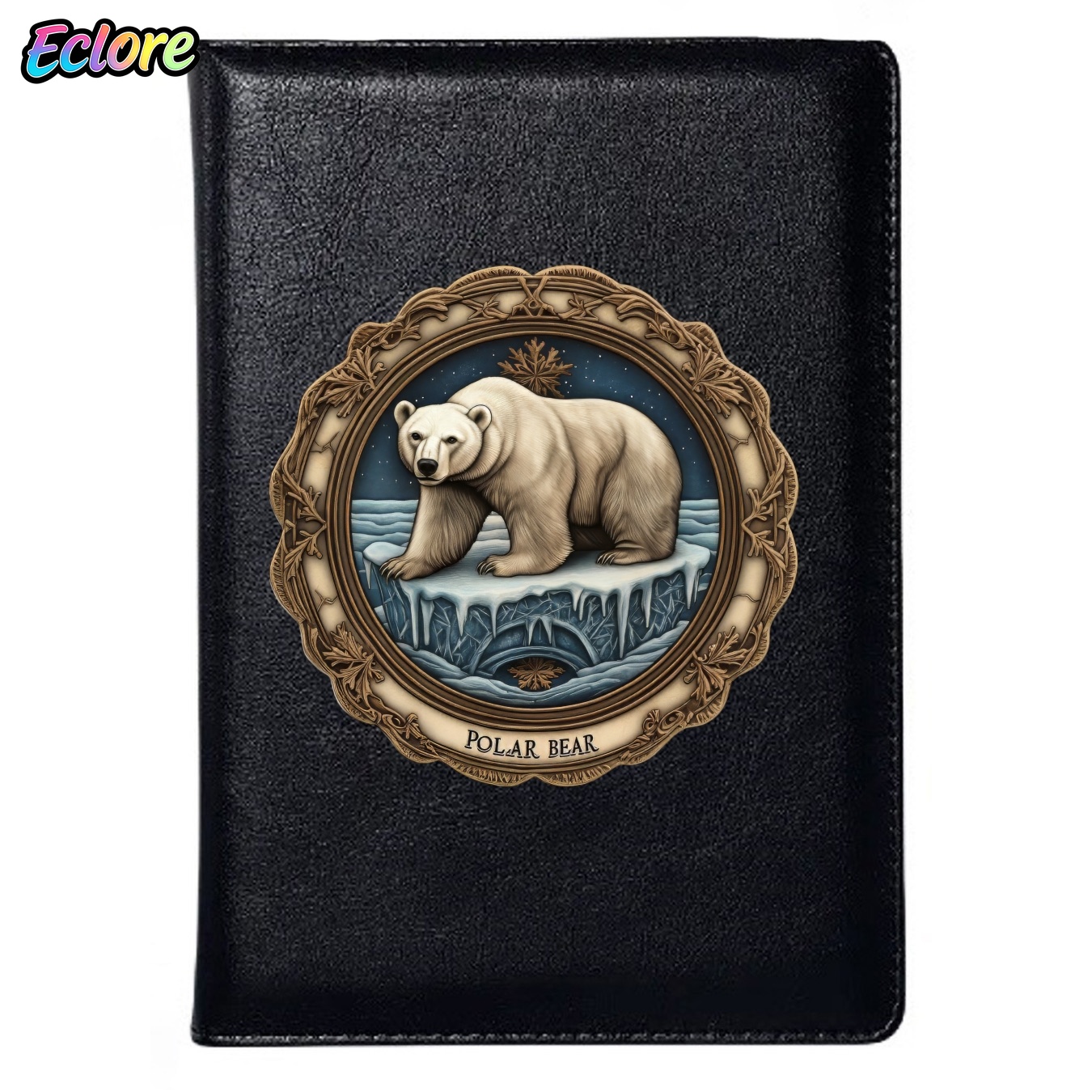 Leatherwork Journal - ヴィンテージエンボス加工のクマ柄A5レザーノートブック、名入れソフトカバー日記帳、ブックマーク付き、オフィスワーク、学習、会議、ギフト、日記用