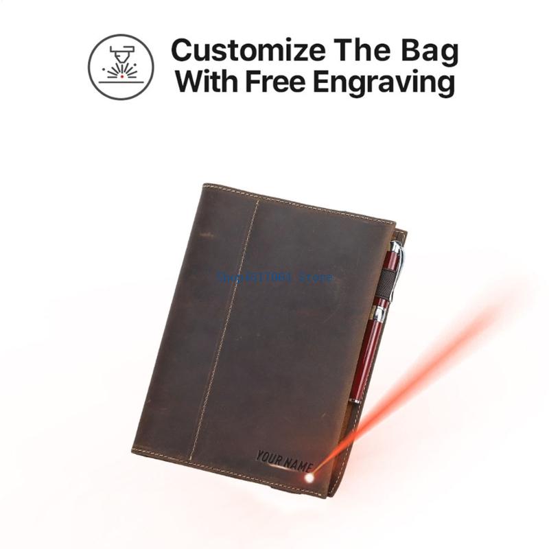 Leatherwork Journal - T3LB ポータブル ジャーナル カバー 罫線入りページ付き、計画、毎日の日記の作成に最適