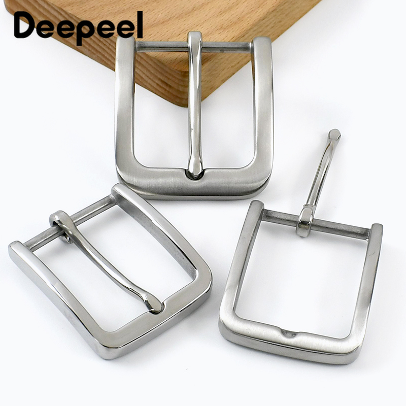 Belt Buckle Blank - Deepeel 35/40mm ステンレス鋼ベルトバックル ジーンズウエストバンドヘッド 衣類調整クラスプピンバックル DIYレザークラフトアクセサリー