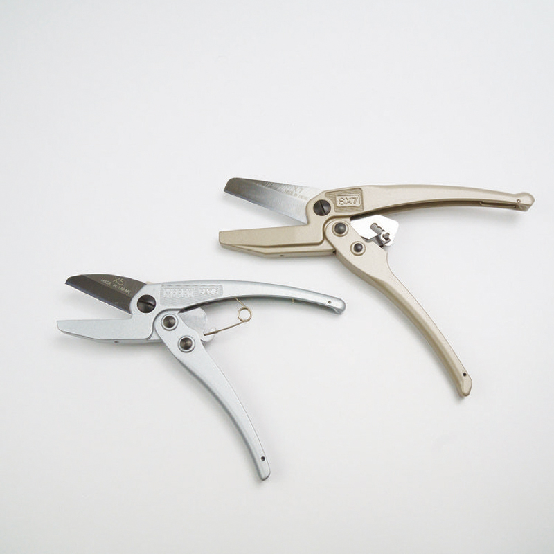 Leathercraft Japan - 日本ムロモト メリーカッター SX5 SX7 ゴムホース・ウレタン・革・軟質素材用カッター 手動ラチェット式ハサミ工具