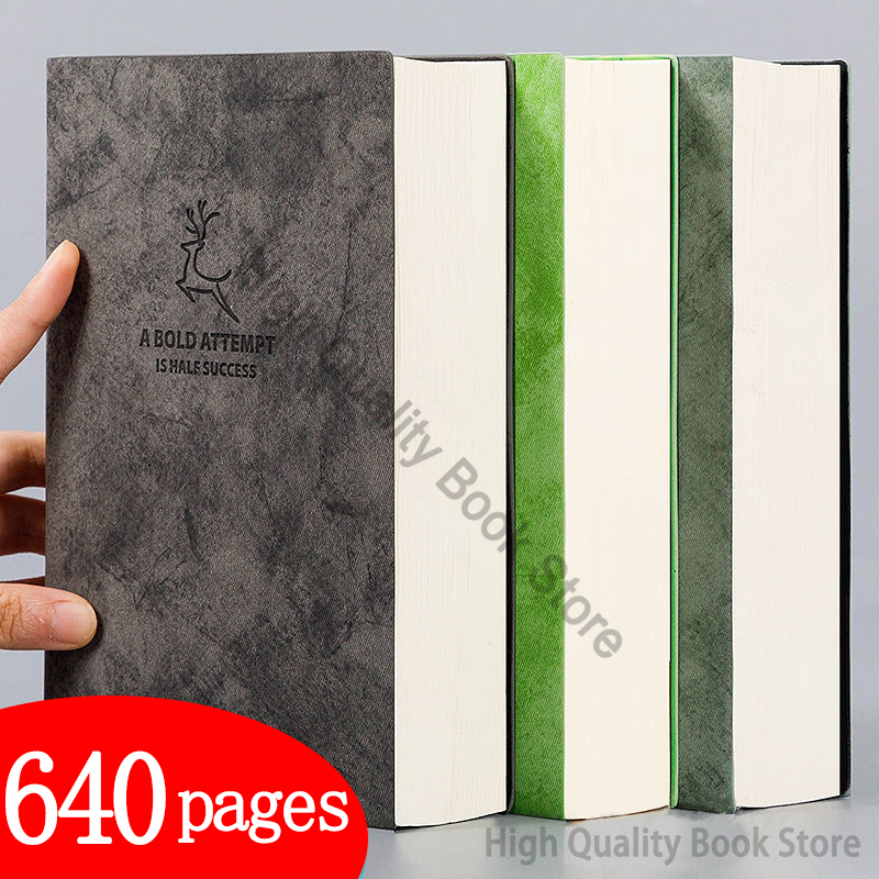 Leatherwork Journal - 非常に厚い空白の本,320枚の革スケッチブック,アルバム,オフィス,文房具ギフト用