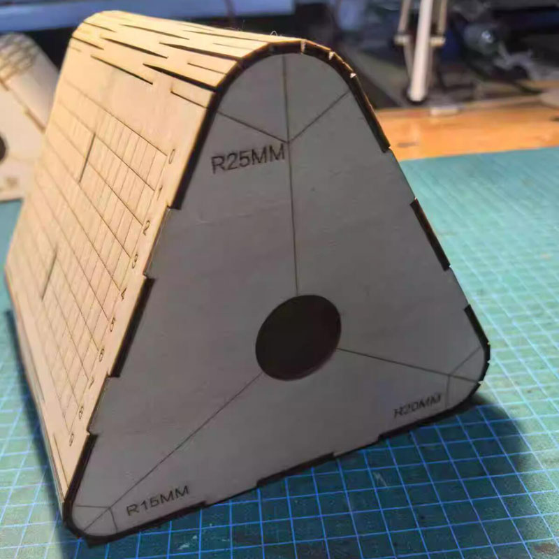 Leatherwork Journal - Looook Store マルチラジアスレザートライアングル曲げ型手作りアクセサリー、ショートウォレットジャーナルカバーエッジフィッティングワーク用