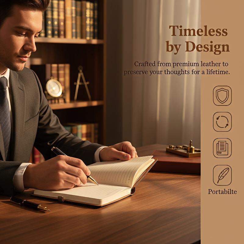Leatherwork Journal - ヴィンテージPUレザー詰め替え可能ノートブック ソフトカバー ルーズリーフ ページ 旅行、仕事、学校、毎日の日記に