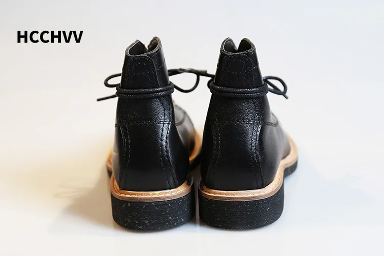 男性と女性のための丸い革の機関車の靴,短い顔の靴,レトロなフ - Leather Work Women Shoes のレビューと価格