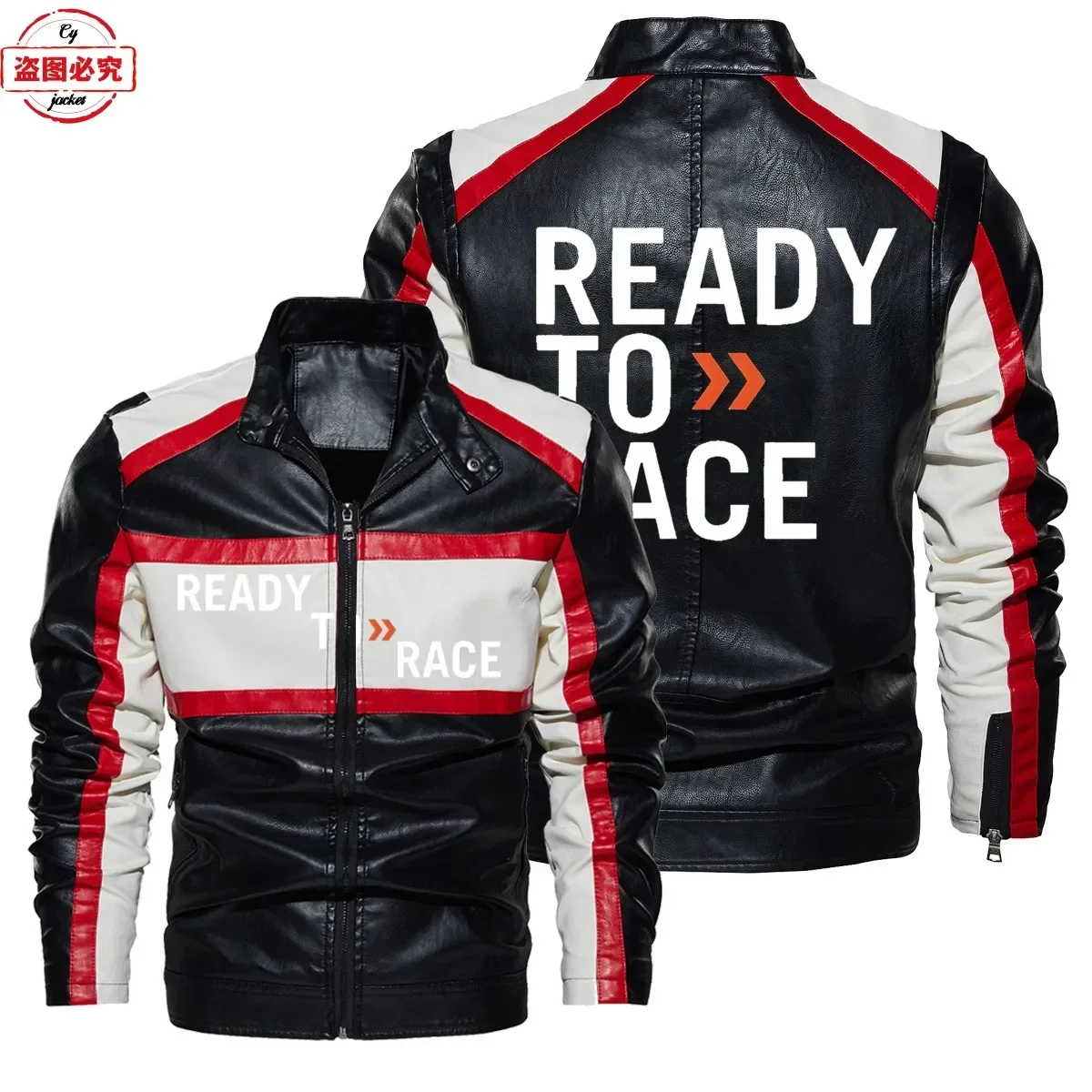 レース準備完了ロゴ入りオフロード耐久レース用フード付きレザー - Leather Work Jacket With Hood のレビューと価格