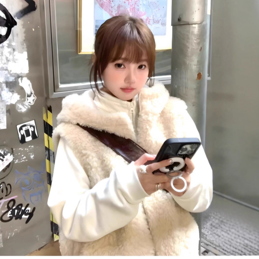 フェイクファーコート女性ベストジッパージャケットフード付きコ - Leather Work Jacket With Hood のレビューと価格