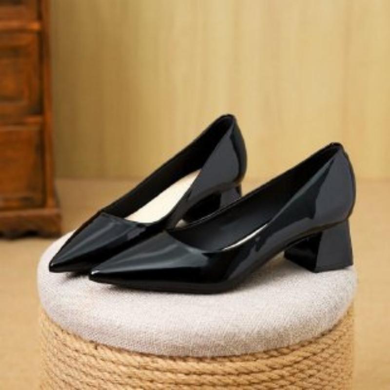 2026年春秋新作 パテントレザー ヌードカラー ポインテッ - Leather Work Women Shoes のレビューと価格