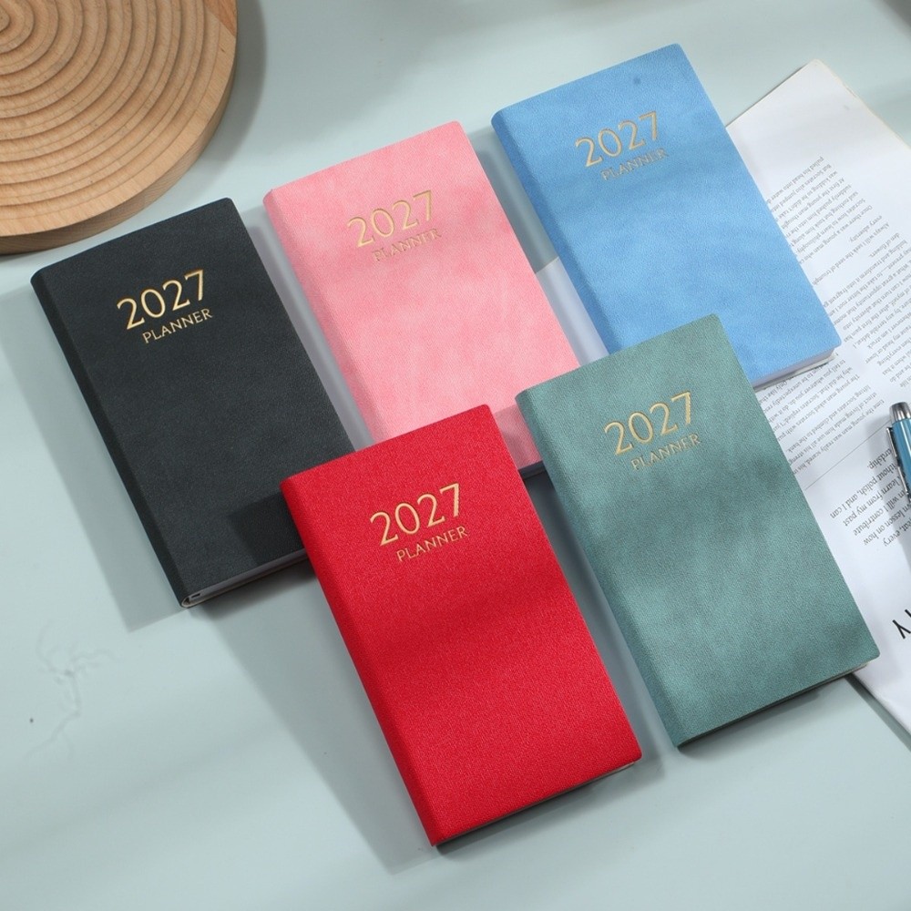 A6 デイリープランナーノートブック 2027 カラフルな月 - Leatherwork Journal のレビューと価格