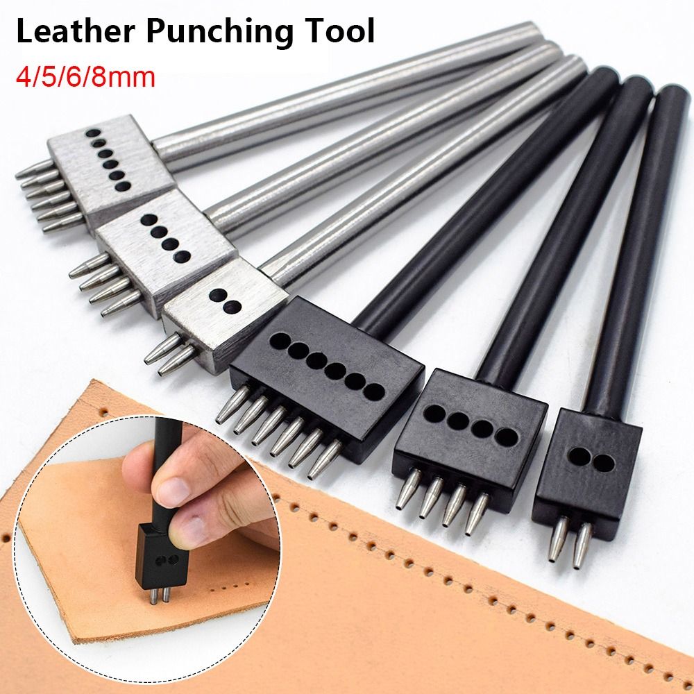1個入り 2/4/6歯 レザーパンチツール 手動手作り穴あけ - Leatherwork Hole Punch のレビューと価格