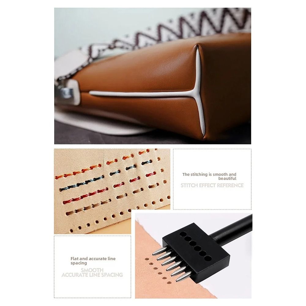 1個入り 2/4/6歯 レザーパンチツール 手動手作り穴あけ - Leatherwork Hole Punch のレビューと価格