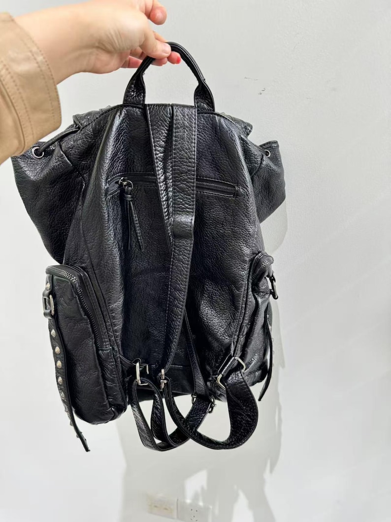 ゴシックパンク Pu レザーショルダーバッグリベット Y2K - Leatherwork Rivets のレビューと価格