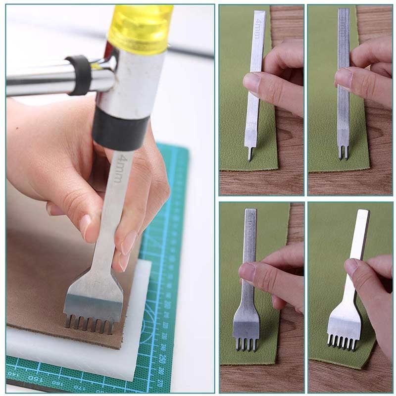25点入り革細工ツールセット 初心者向けDIYレザークラフト - Leatherwork Hole Punch のレビューと価格