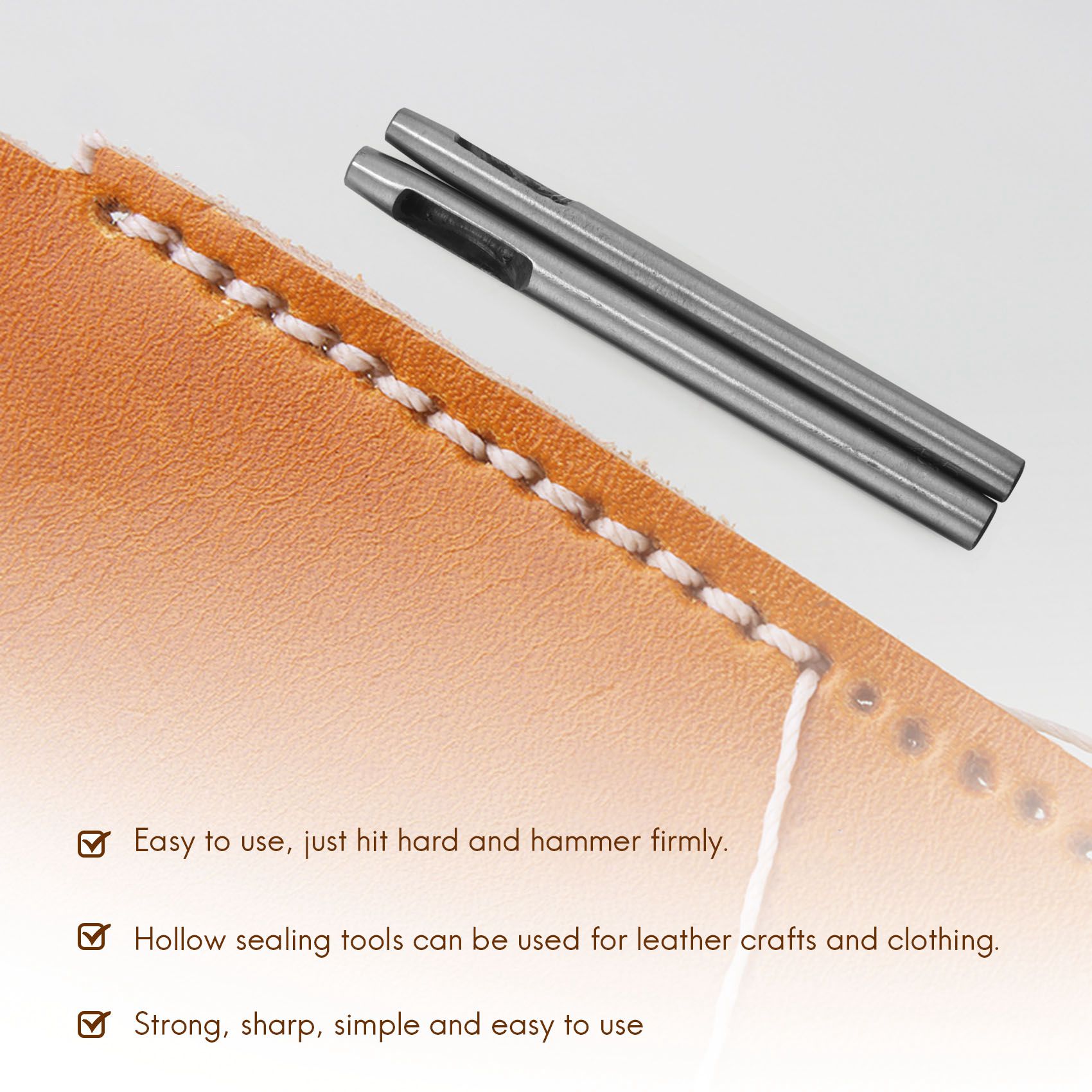 BAAJ-10個入り革穴あけパンチカッター中空パンチセット革 - Leatherwork Hole Punch のレビューと価格