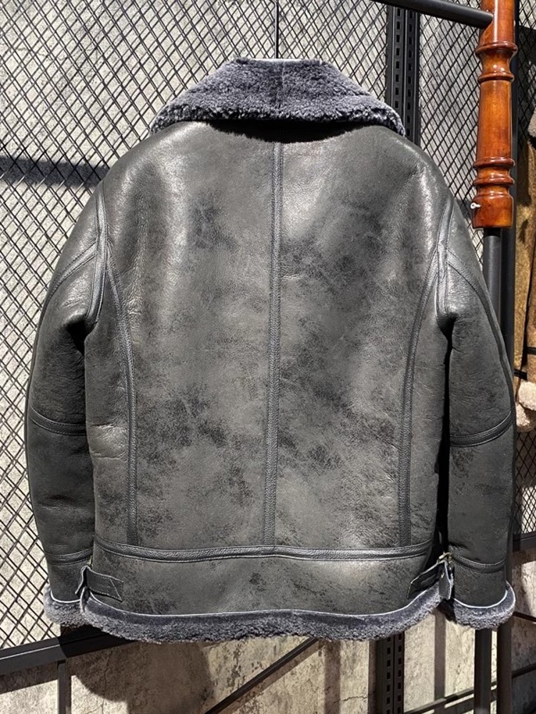 男性冬暖かいウール裏地シープスキン本革ジャケットフード付き天 - Leather Work Jacket With Hood のレビューと価格